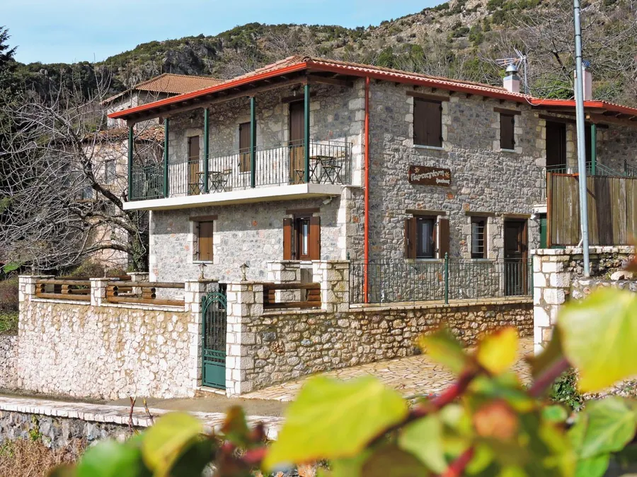 Ο ξενώνας μέσα από τα κλαδιά